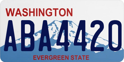 WA license plate ABA4420