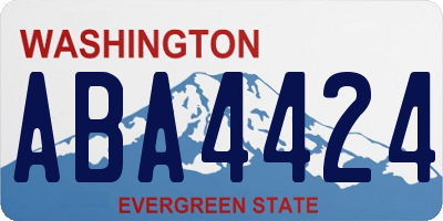 WA license plate ABA4424