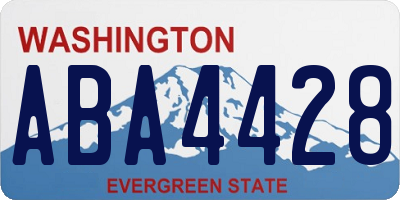 WA license plate ABA4428