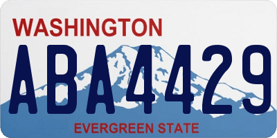 WA license plate ABA4429
