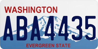 WA license plate ABA4435