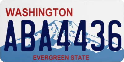 WA license plate ABA4436