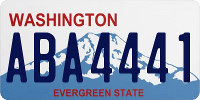 WA license plate ABA4441