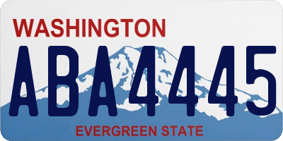 WA license plate ABA4445
