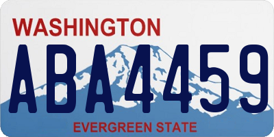 WA license plate ABA4459