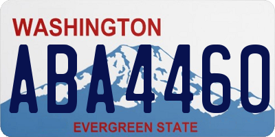 WA license plate ABA4460