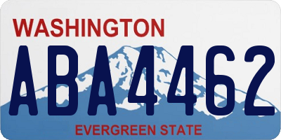 WA license plate ABA4462