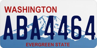 WA license plate ABA4464