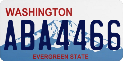 WA license plate ABA4466
