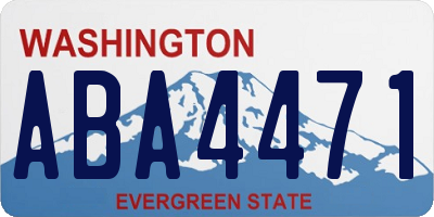 WA license plate ABA4471