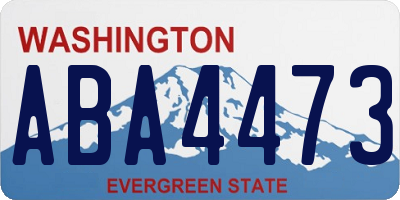 WA license plate ABA4473