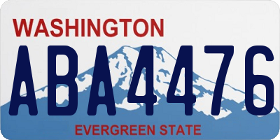 WA license plate ABA4476