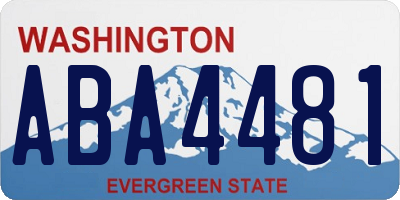 WA license plate ABA4481