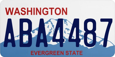 WA license plate ABA4487