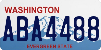 WA license plate ABA4488