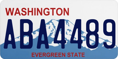 WA license plate ABA4489