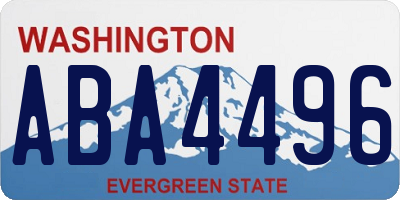 WA license plate ABA4496