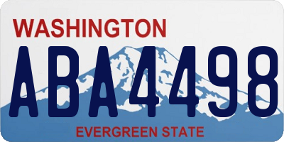 WA license plate ABA4498