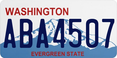 WA license plate ABA4507