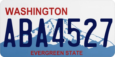 WA license plate ABA4527