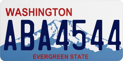 WA license plate ABA4544