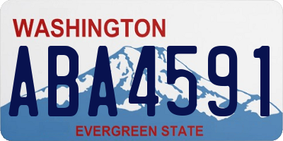WA license plate ABA4591