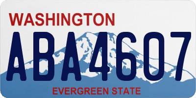 WA license plate ABA4607