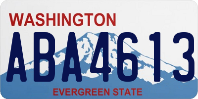 WA license plate ABA4613