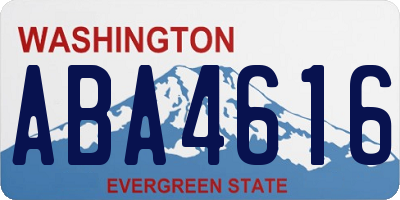 WA license plate ABA4616