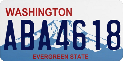 WA license plate ABA4618