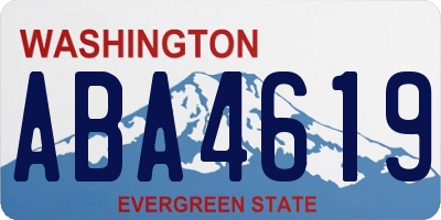 WA license plate ABA4619