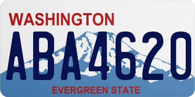 WA license plate ABA4620