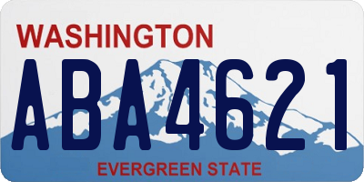 WA license plate ABA4621