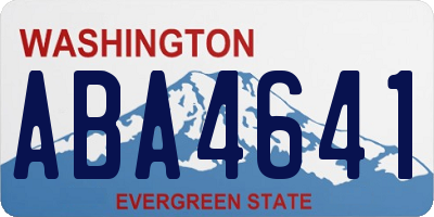WA license plate ABA4641
