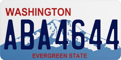 WA license plate ABA4644