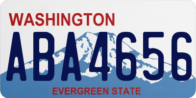 WA license plate ABA4656