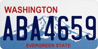 WA license plate ABA4659