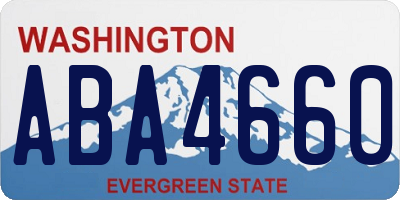 WA license plate ABA4660