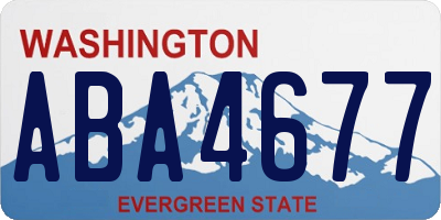 WA license plate ABA4677