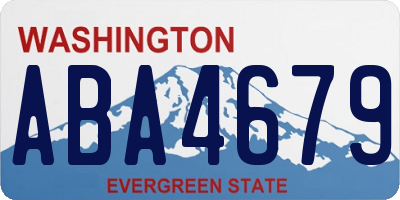 WA license plate ABA4679