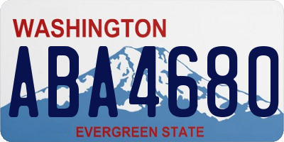 WA license plate ABA4680