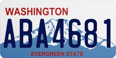 WA license plate ABA4681