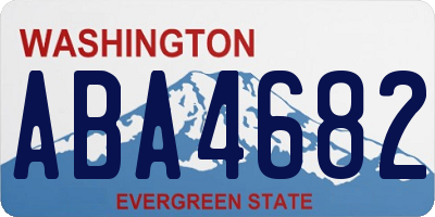 WA license plate ABA4682