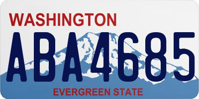 WA license plate ABA4685