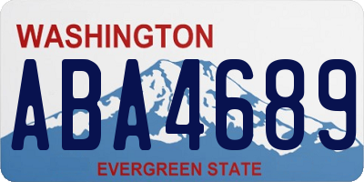 WA license plate ABA4689