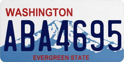 WA license plate ABA4695