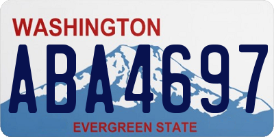 WA license plate ABA4697