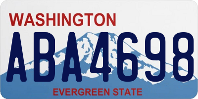 WA license plate ABA4698