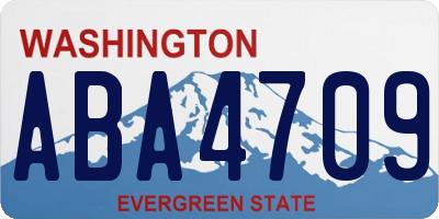 WA license plate ABA4709