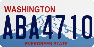 WA license plate ABA4710